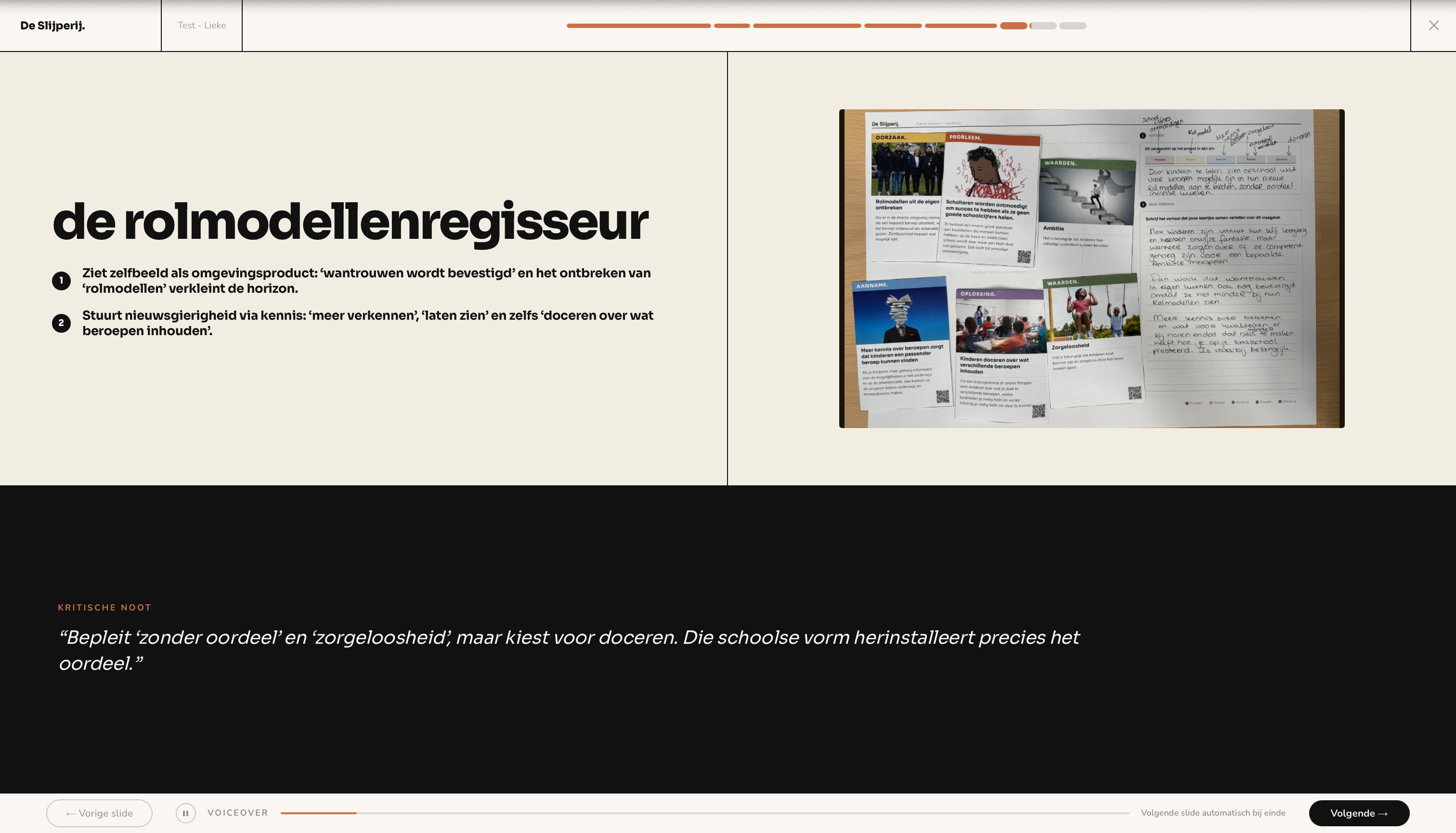 AI-terugkoppeling: kritische noot per individueel frame.