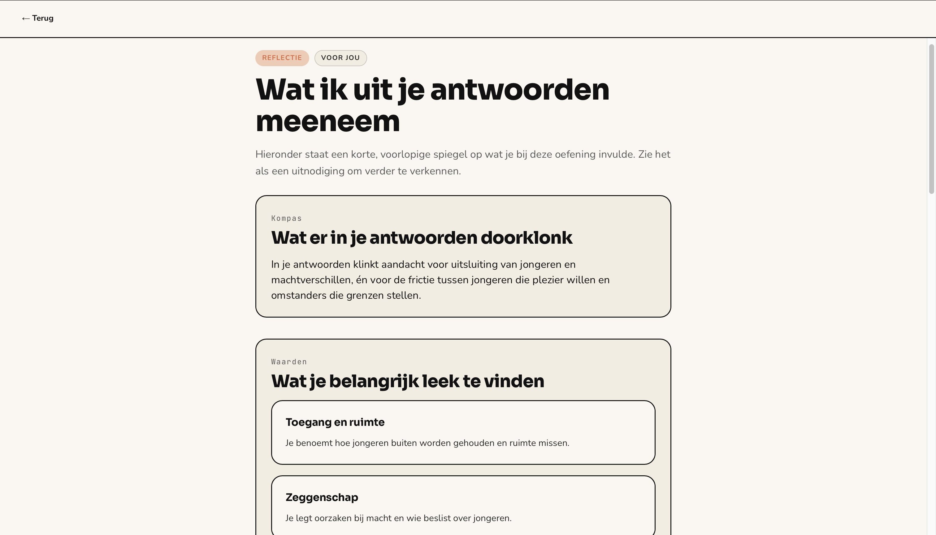 Persoonlijke spiegel.